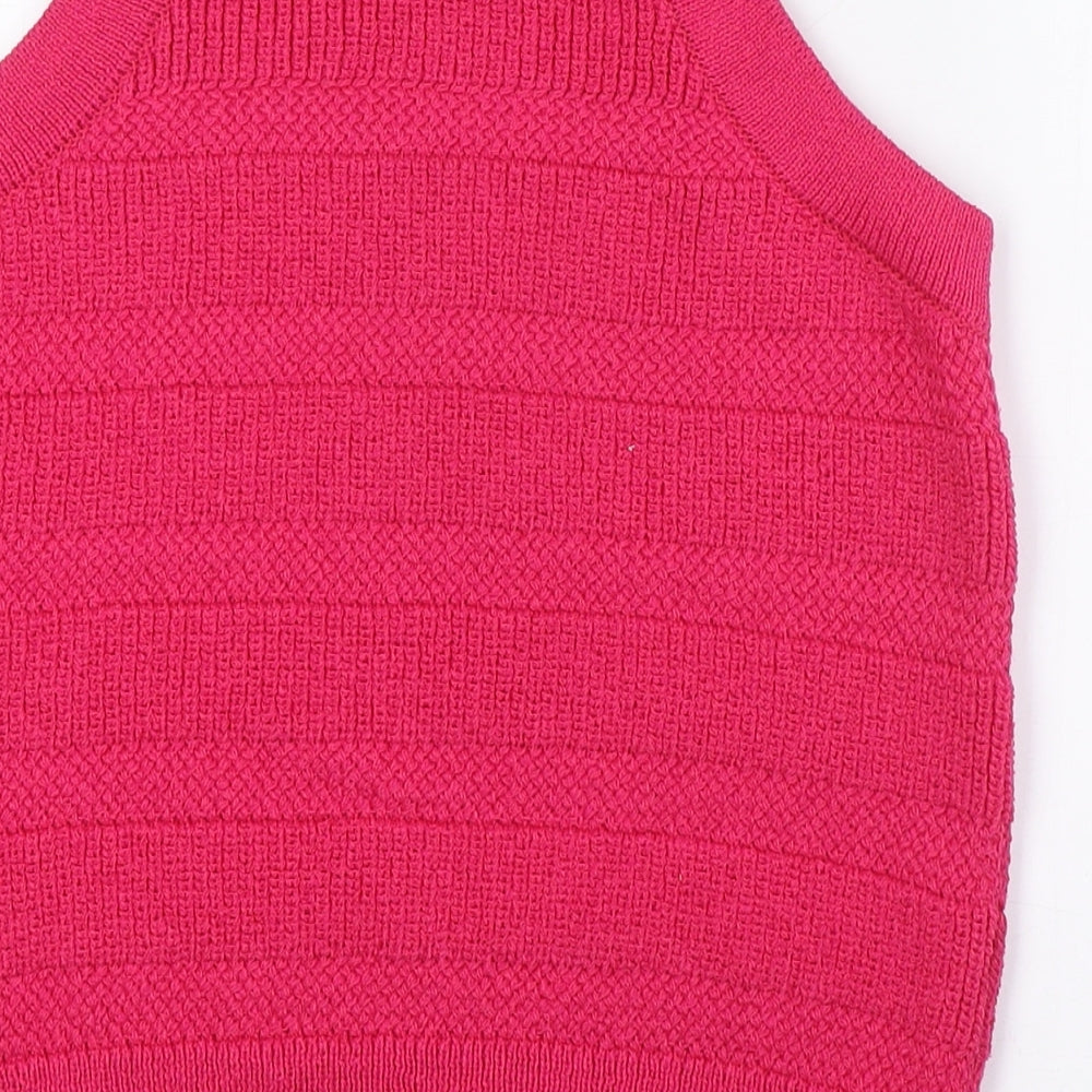 Womens UK Size L Marks and Spencer Pink Vest Jumper