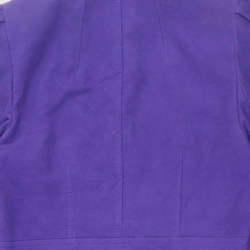 Per Una Womens Purple Overcoat Coat Size 12 Button