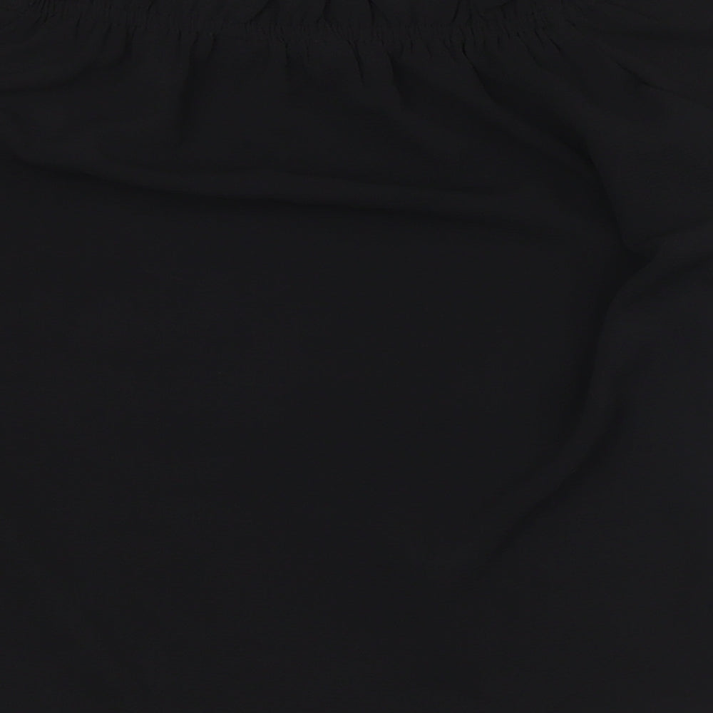 Womens UK Size 8 Dorothy Perkins Black Basic Button-Up