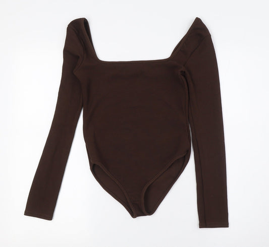 Womens UK Size 8 I SAW IT FIRST One-Piece Brown Bodysuit