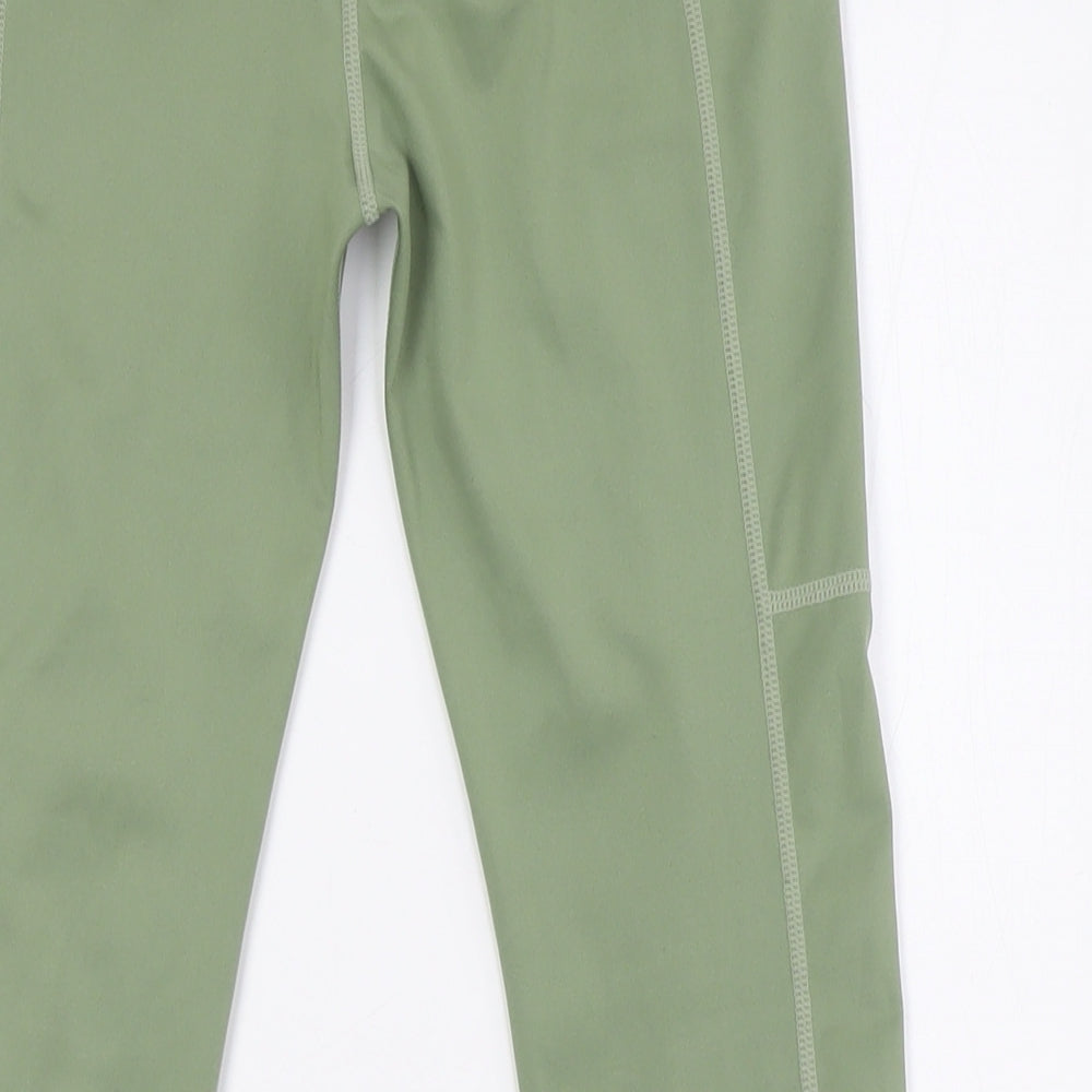Womens UK Size 8 Missguided Capri Green Leggings