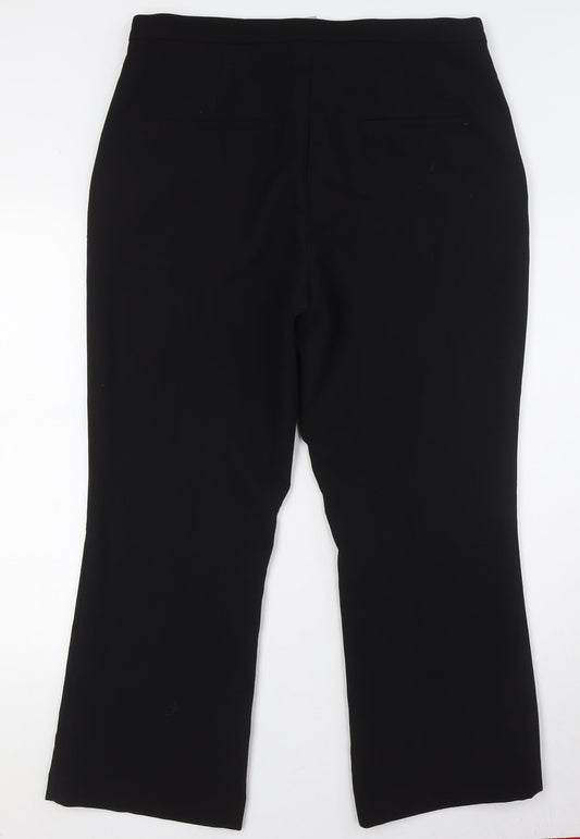 Womens UK Size 18 H&M Regular Fit Black Trousers