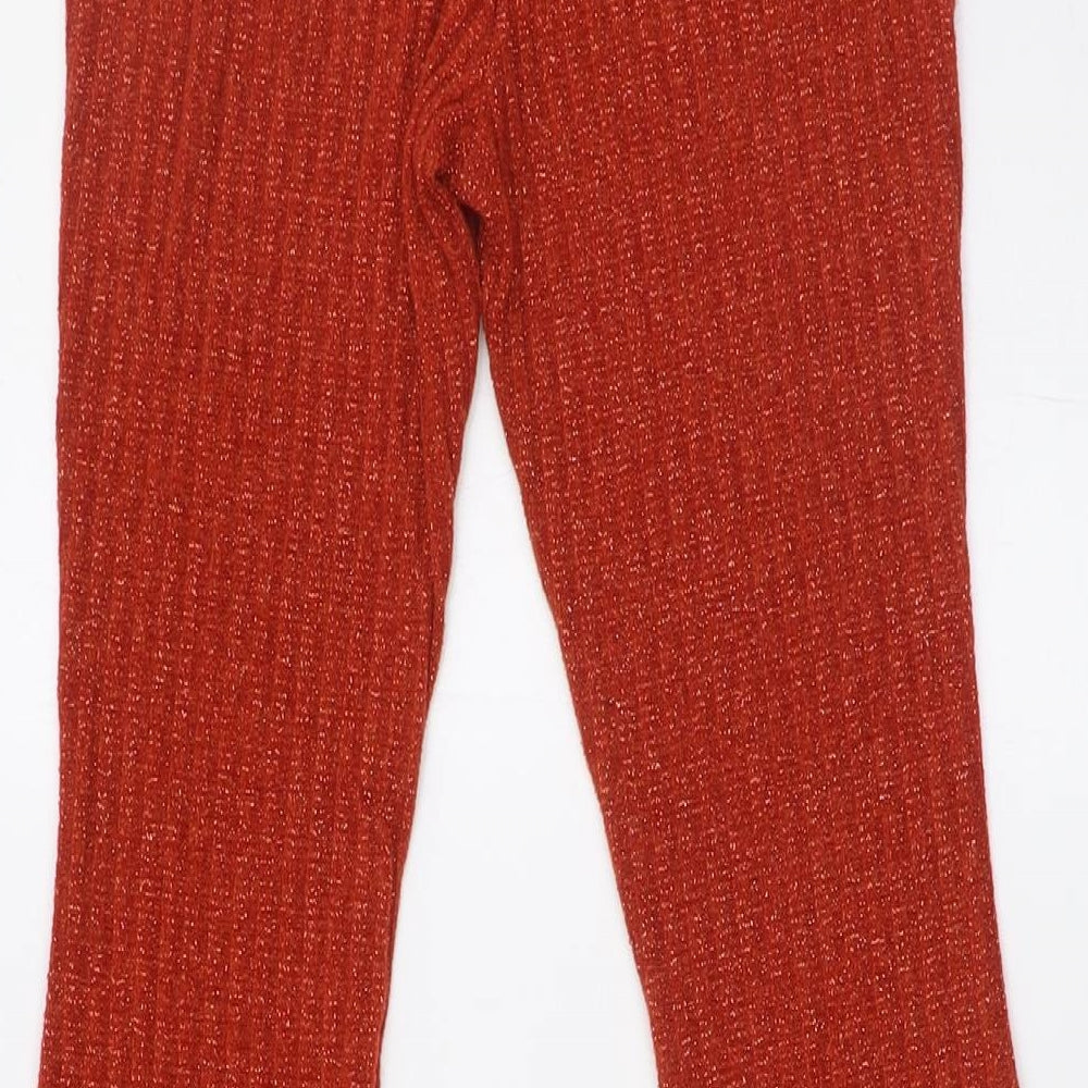 Womens UK Size 4 ASOS Regular Fit Orange Trousers