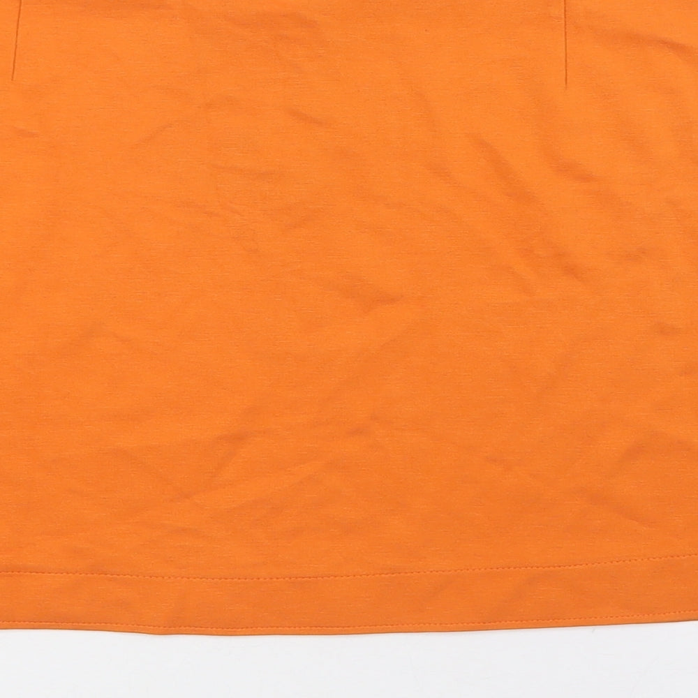 H&M Womens Orange Viscose A-Line Skirt Size XL