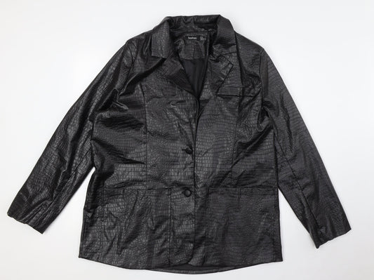 Womens UK Size 14 Boohoo Black Jacket