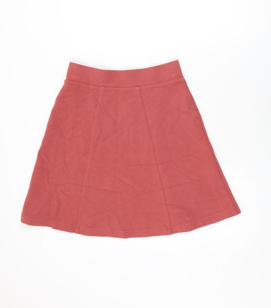 Marks and Spencer Womens Pink Cotton Skater Skirt Size 10