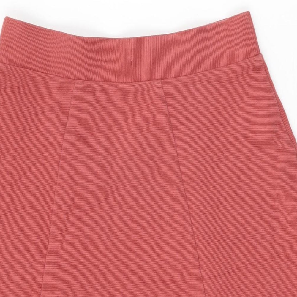 Marks and Spencer Womens Pink Cotton Skater Skirt Size 10