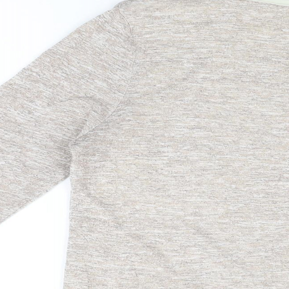 Womens UK Size M New Look Beige Basic T-Shirt
