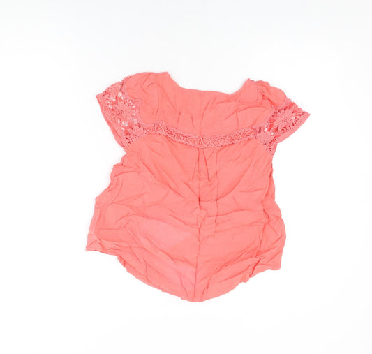 Womens UK Size 6 New Look Pink Basic T-Shirt