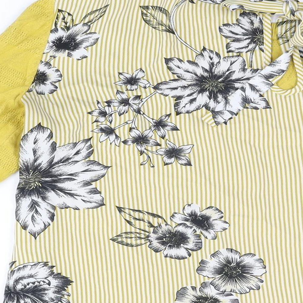 Womens UK Size 10 NEXT Yellow Basic T-Shirt