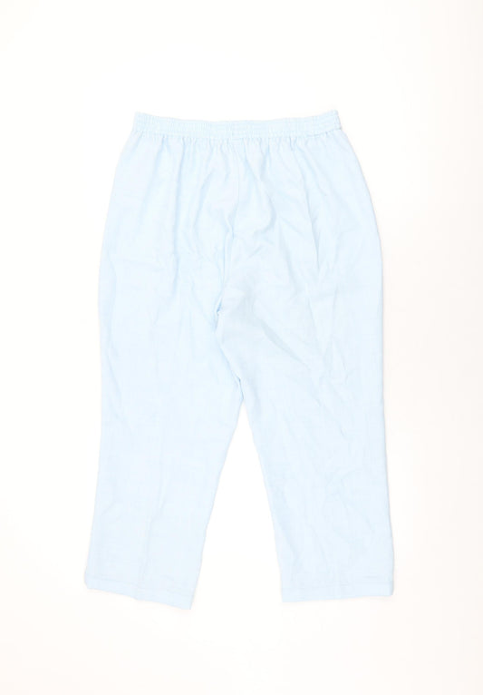 Womens UK Size 14 Damart Regular Fit Blue Trousers