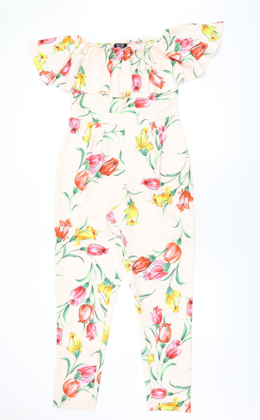 Womens UK Size 12 Girls On Film One-Piece Pink Jumpsuit