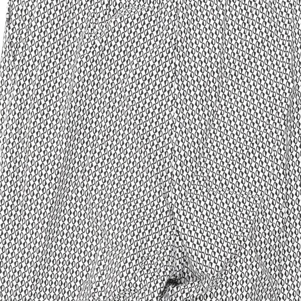 Womens UK Size 10 Marks and Spencer Regular Fit White Trousers