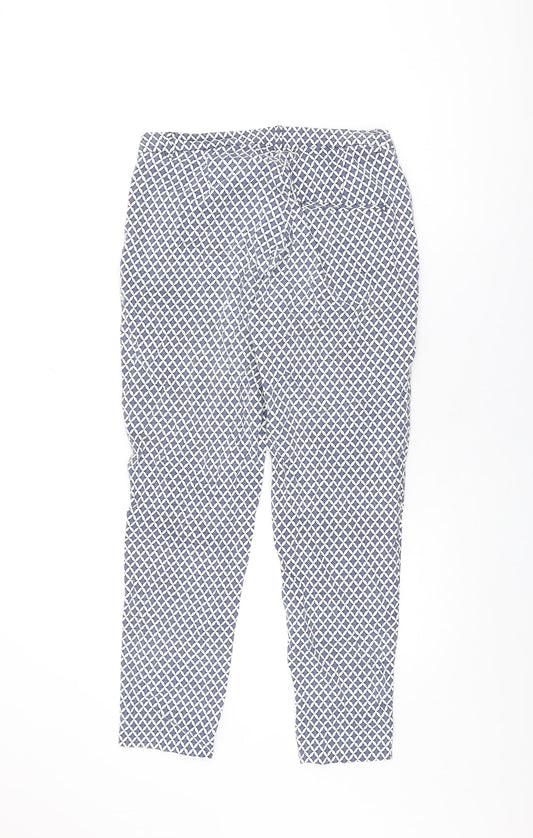 Womens UK Size 10 H&M Regular Fit Blue Trousers