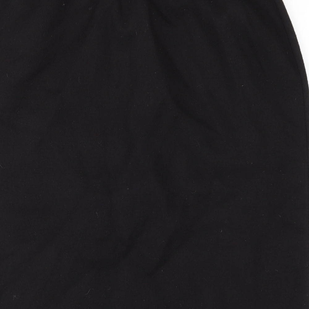 NICOLE FARHI Womens Black Wool Straight & Pencil Skirt Size S Zip
