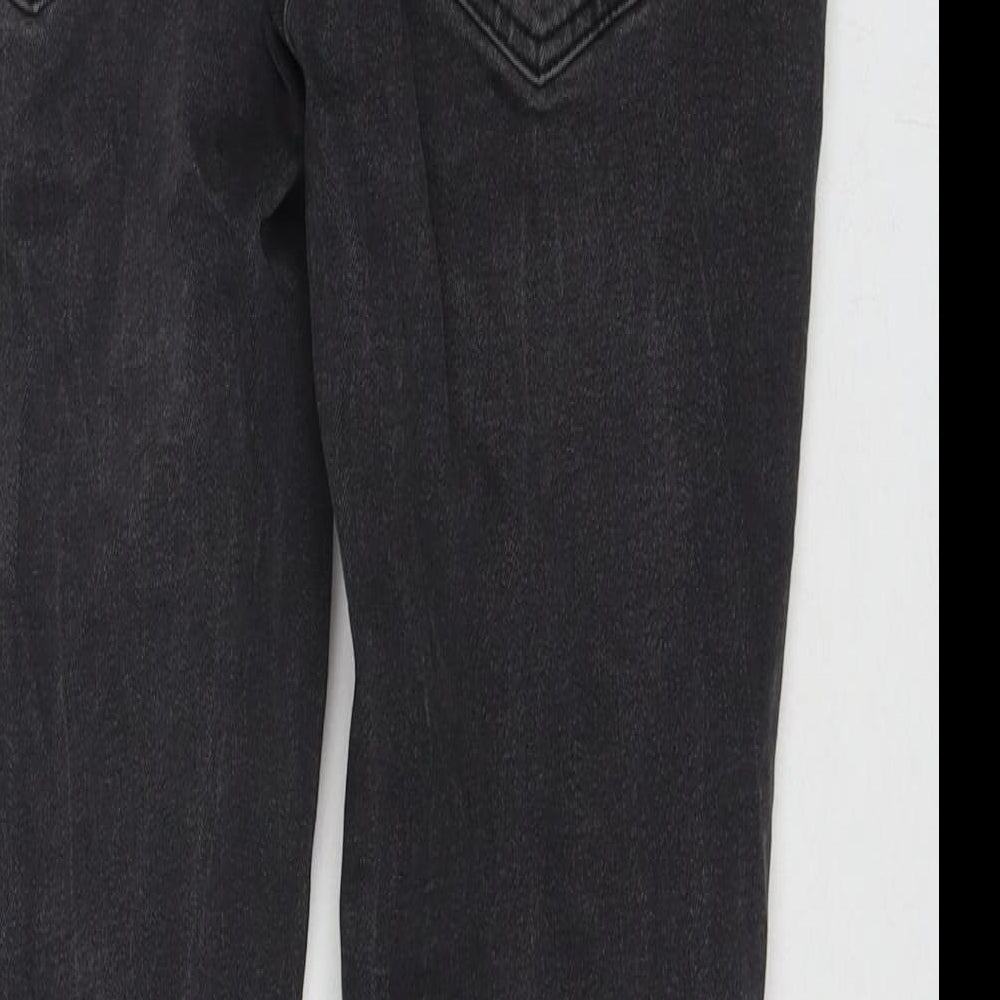Pull&Bear Womens Black Cotton Skinny Jeans Size 14 L27 in Regular Zip