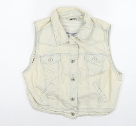 Womens UK Size 16 New Look Ivory Gilet