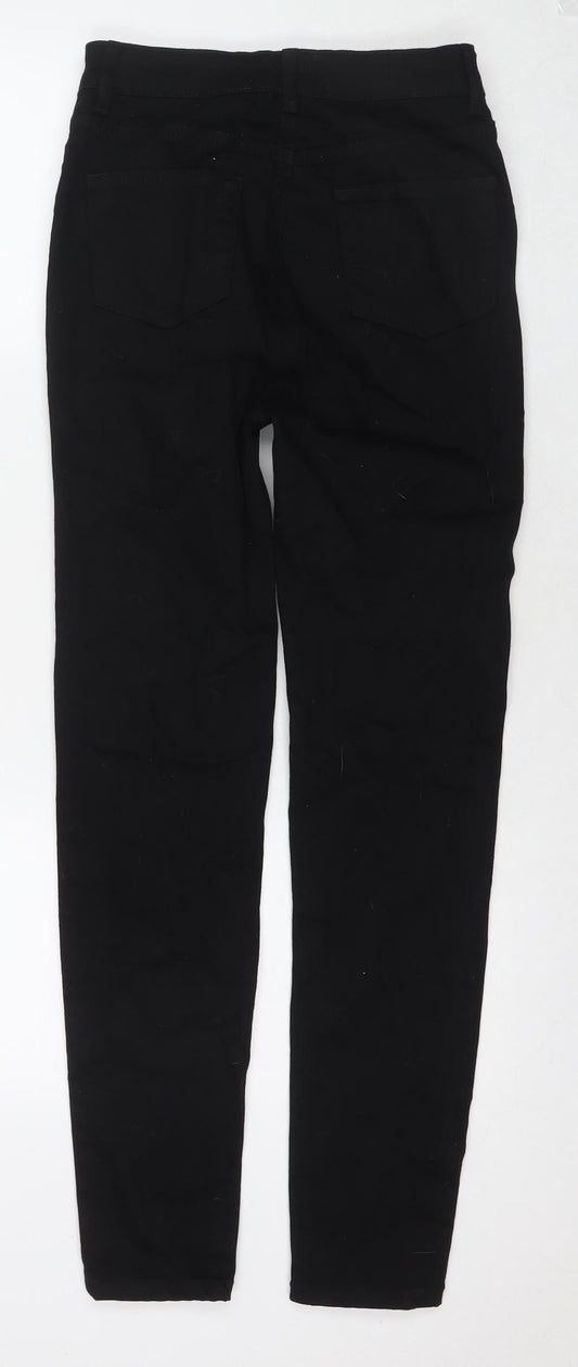 Denim & Co. Womens Black Cotton Skinny Jeans Size 8 L30 in Regular Zip