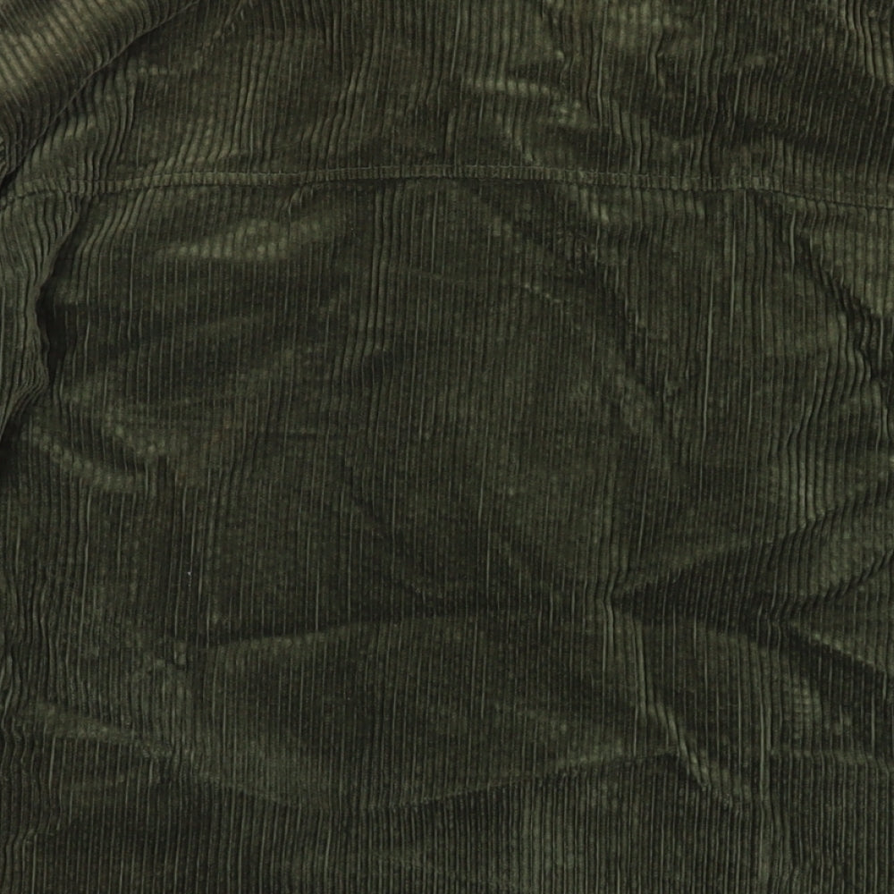 Brand and care label for b.young women’s green jacket, size UK 10, button