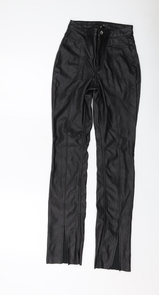 Womens UK Size 6 H&M Regular Fit Black Trousers