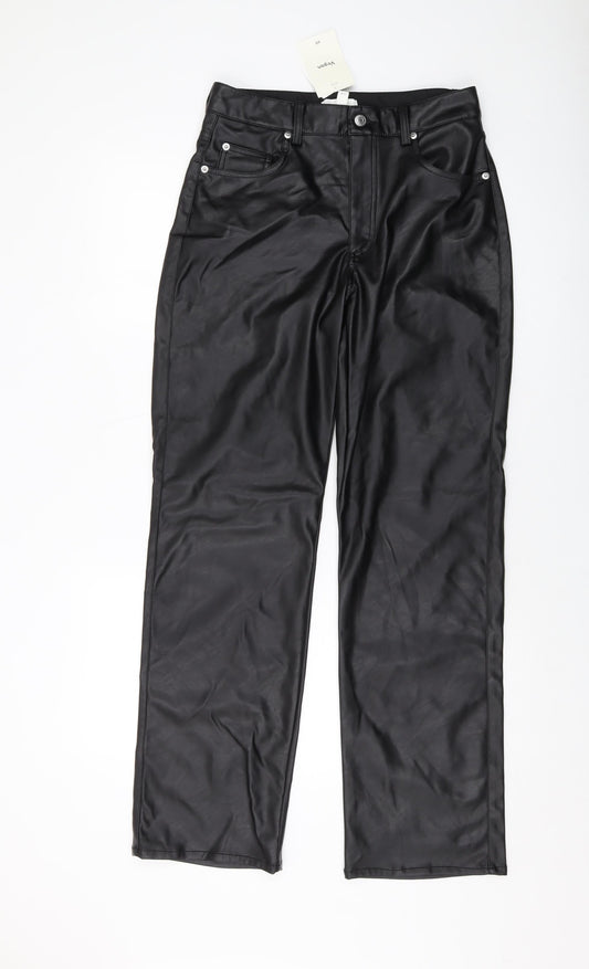 Womens UK Size 14 H&M Regular Fit Black Trousers