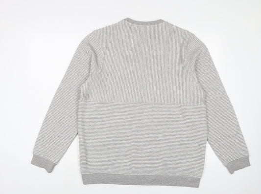 Topman Mens Grey Cotton Pullover Sweatshirt Size L