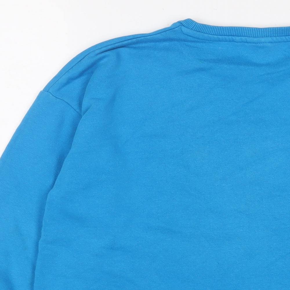 Next Girls Blue Cotton Pullover Sweatshirt Size 10 Years Pullover