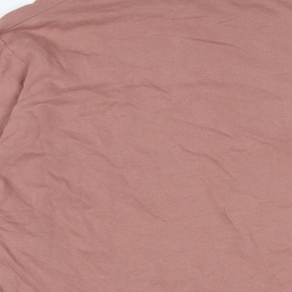 PRETTYLITTLETHING Womens Pink Cotton Pullover Sweatshirt Size 6 Pullover