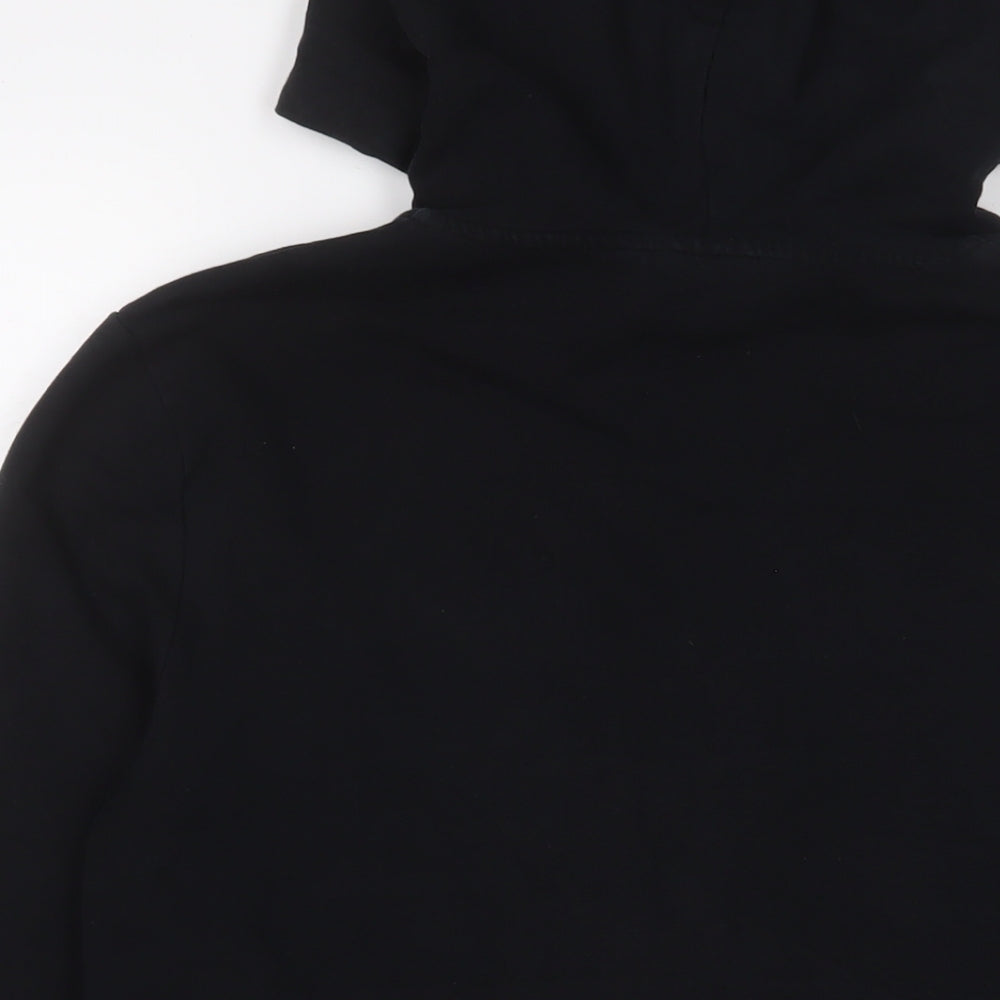 Womens UK Size M ASOS Black Full Zip Hoodie