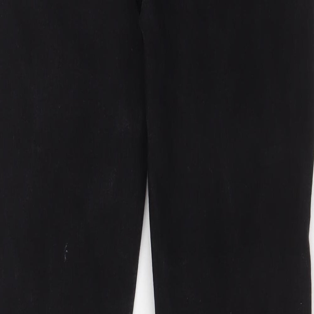Marks and Spencer Womens Grey Cotton Skinny Jeans Size 16 L28 in Regular Zip