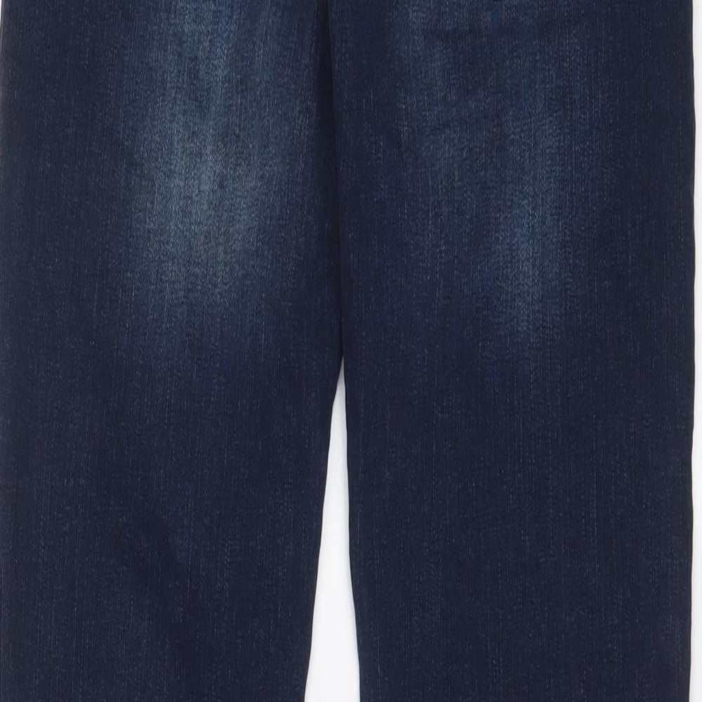 Denim & Co. Mens Blue Cotton Straight Jeans Size 28 in L30 in Slim Zip