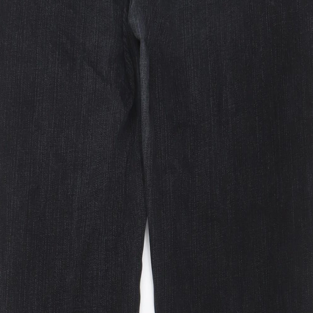 Oasis Womens Grey Cotton Bootcut Jeans Size 32 in L30 in Regular Zip