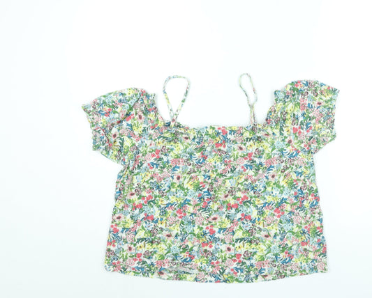 Womens UK Size S H&M Multicoloured Basic Blouse