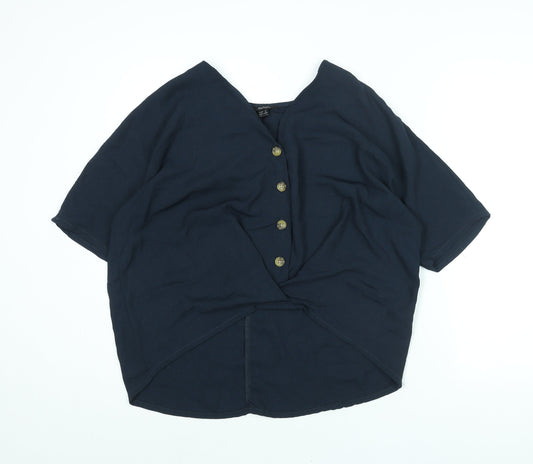 Womens UK Size 10 ESMARA Blue Basic Blouse