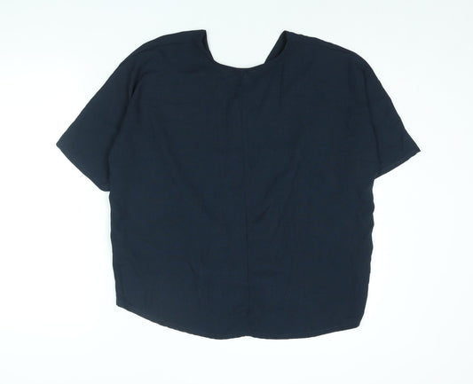 Womens UK Size 10 ESMARA Blue Basic Blouse