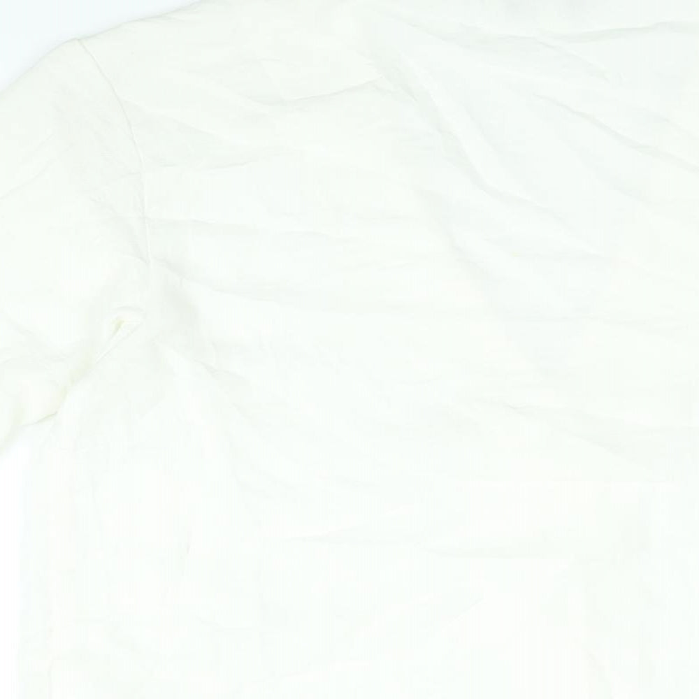 Womens UK Size 12 Apricot White Basic Blouse