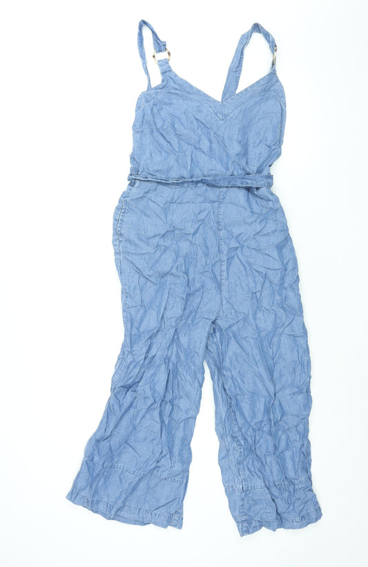 Womens UK Size 10 F&F One-Piece Blue Jumpsuit