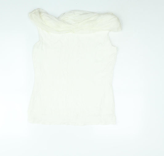 Womens UK Size 14 Principles White Basic Blouse