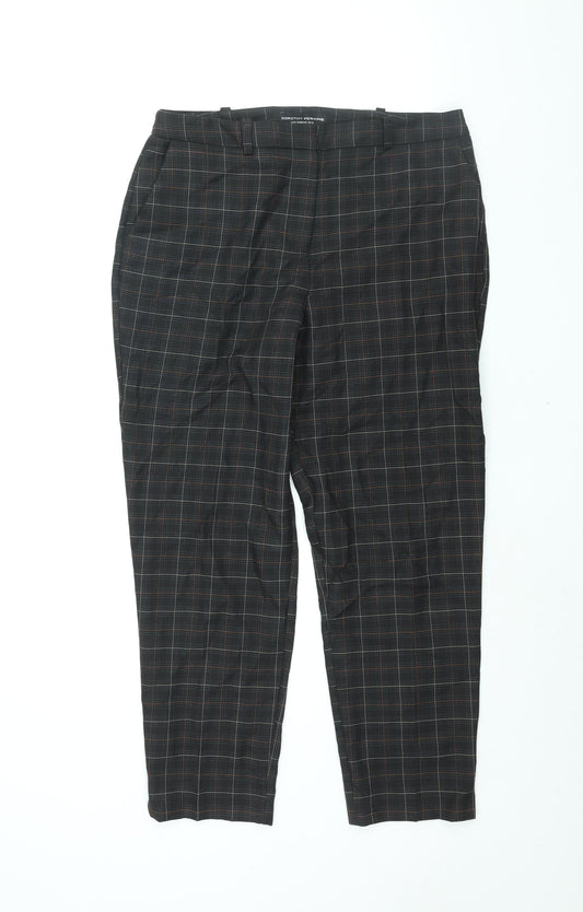 Womens UK Size 12 Dorothy Perkins Regular Fit Black Trousers