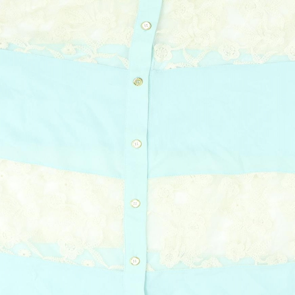 Womens UK Size L FOREVER 21 Blue Basic Blouse