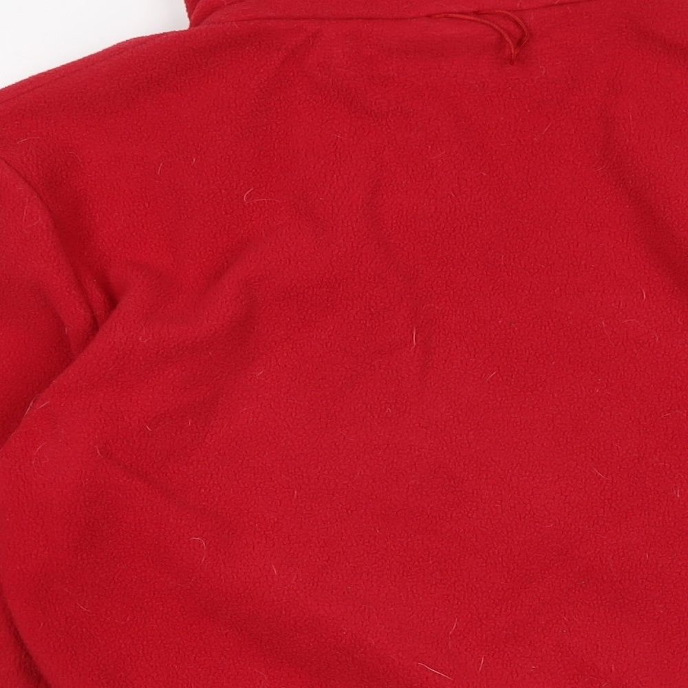 Womens UK Size 12 Mountain Life Red Full Zip Jumper