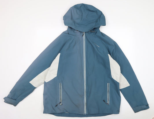 Aquadry Womens Blue Rain Coat Jacket Size 20 Zip