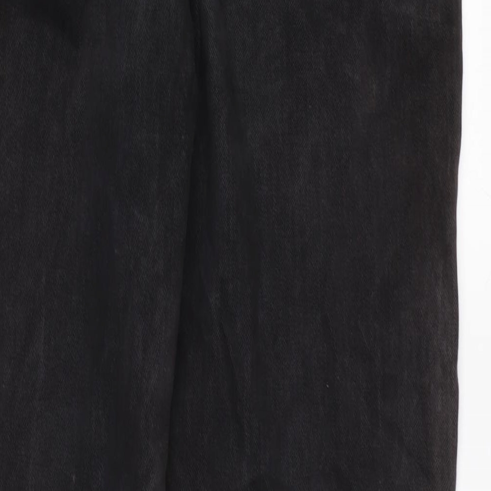 Custom Company Mens Grey Cotton Straight Jeans Size 26 in L28 in Regular Zip