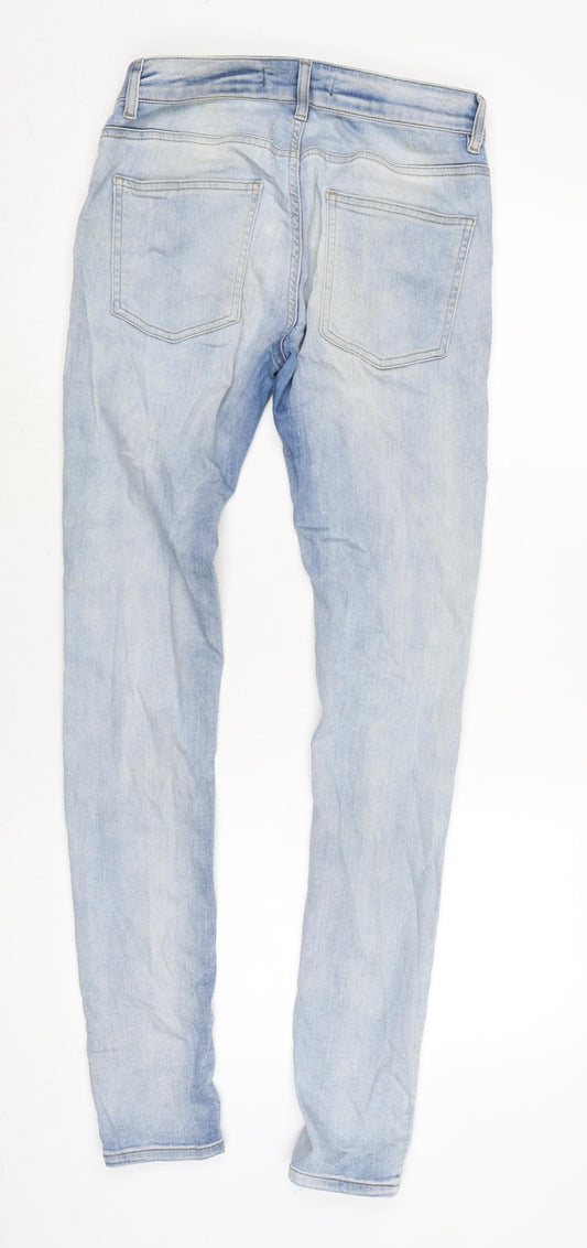 Mens UK Size 26 in Topman Regular Fit Skinny Blue Jeans