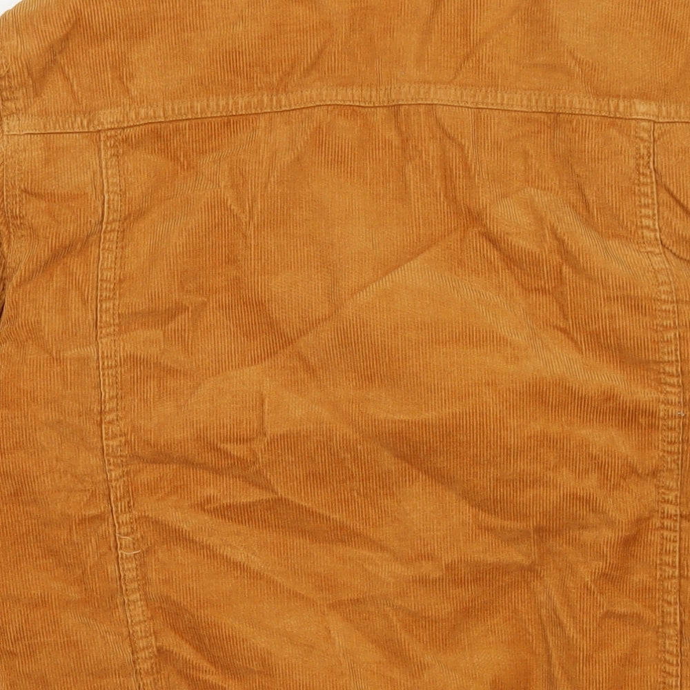 Mens UK Size S Topman Brown Biker Coat