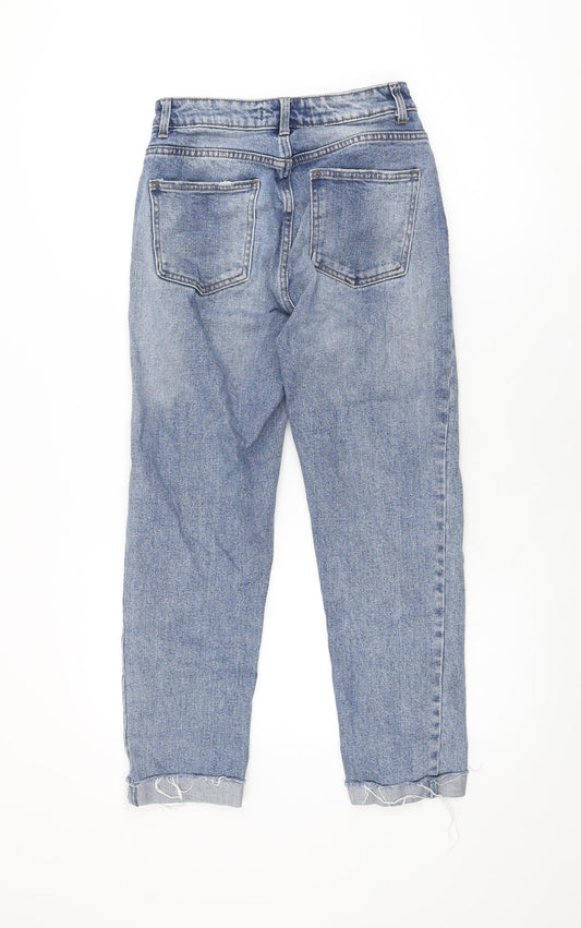 Denim Co Womens Blue Cotton Skinny Jeans Size 8 L25 in Regular Zip