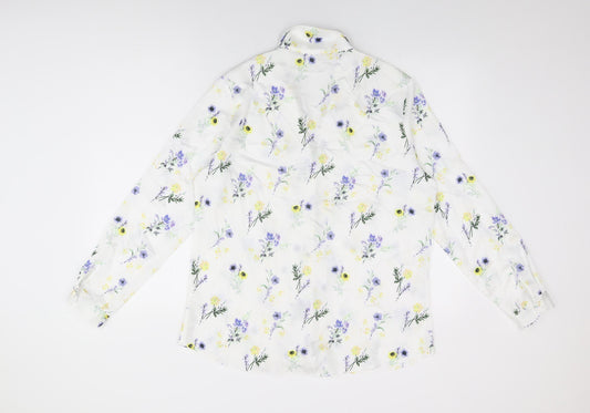 Womens UK Size 12 ASOS White Basic Button-Up