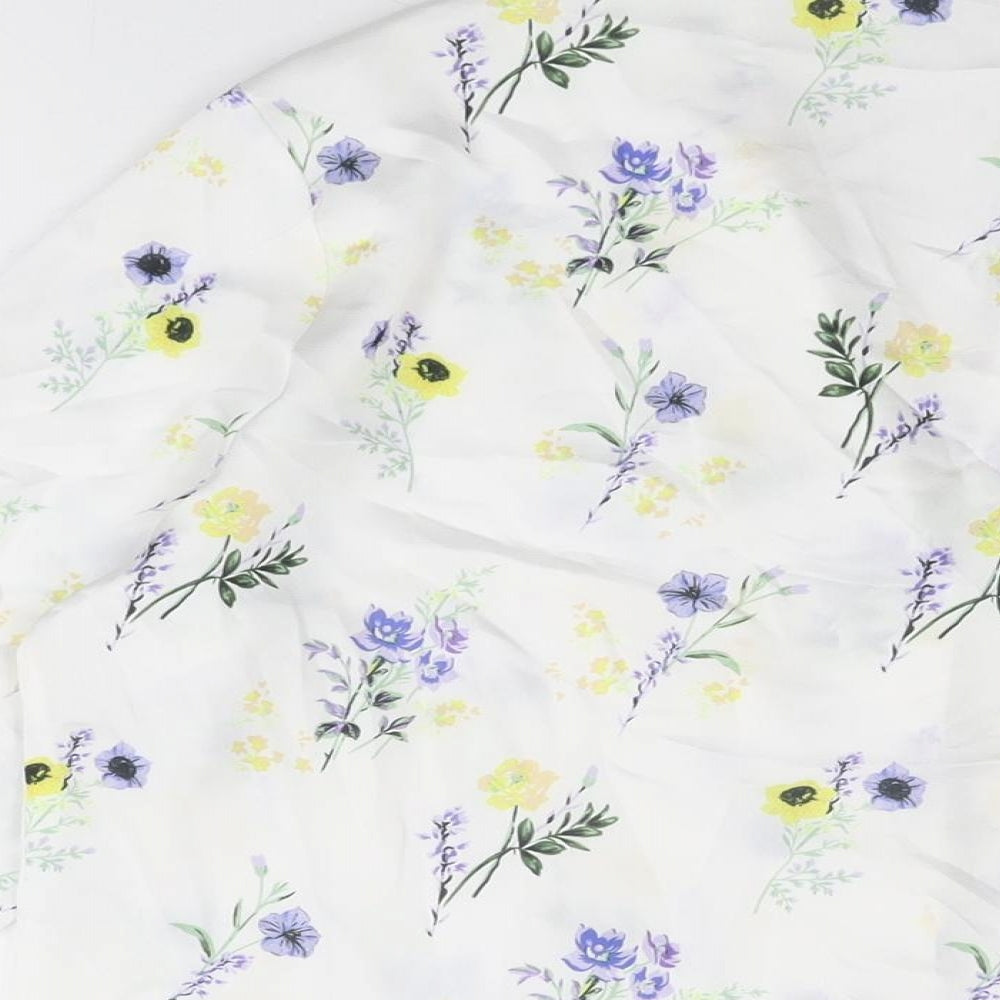 Womens UK Size 12 ASOS White Basic Button-Up