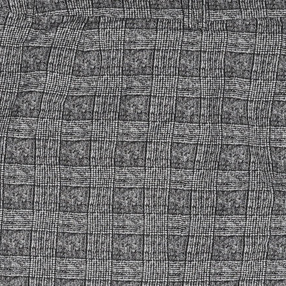 Marks and Spencer Womens Grey Geometric Polyester Straight & Pencil Skirt Size 18 Zip