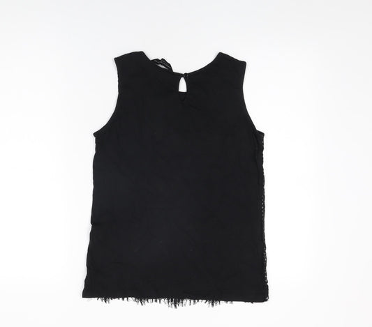 Womens UK Size 12 Dorothy Perkins Black Basic T-Shirt